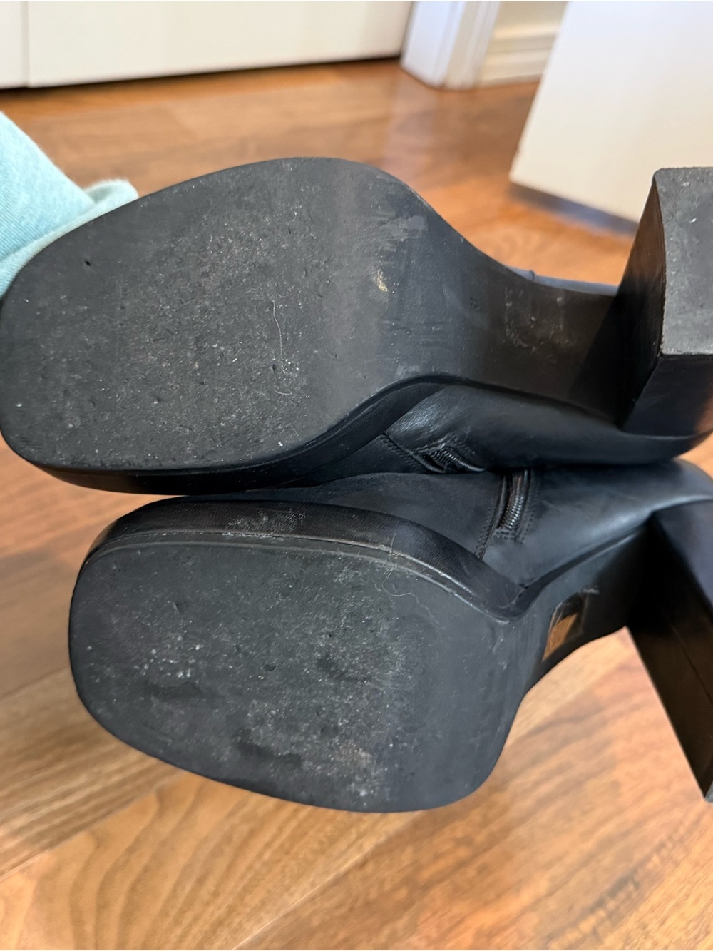 Jeffrey Campbell Black Platform Ankle Boots - Picture 6 of 6